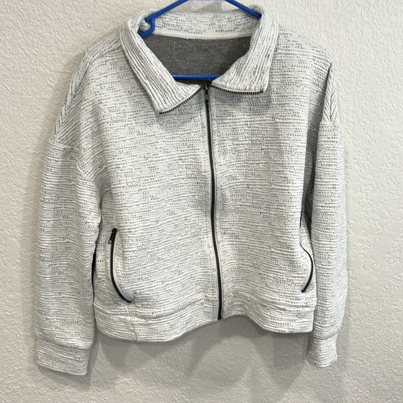 RBX Grey Cowl Neck Zip up Activewear Sweater Women’s Size Medium - Picture 2 of 4